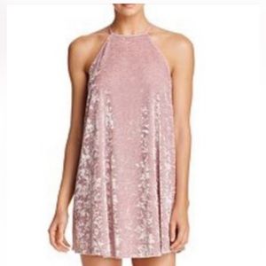 NWT Show me your mumu Gomez pink velvet dress